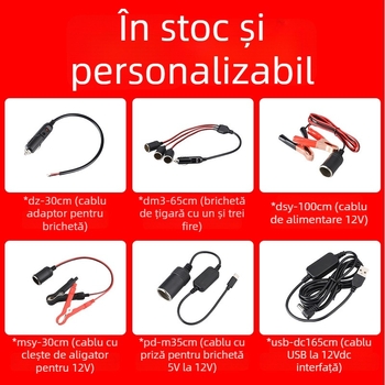 Youliang Cablu extensor pentru brichetă 12-24V, adaptor cu clemă crocodil, model DZ, ieșire 5V boost