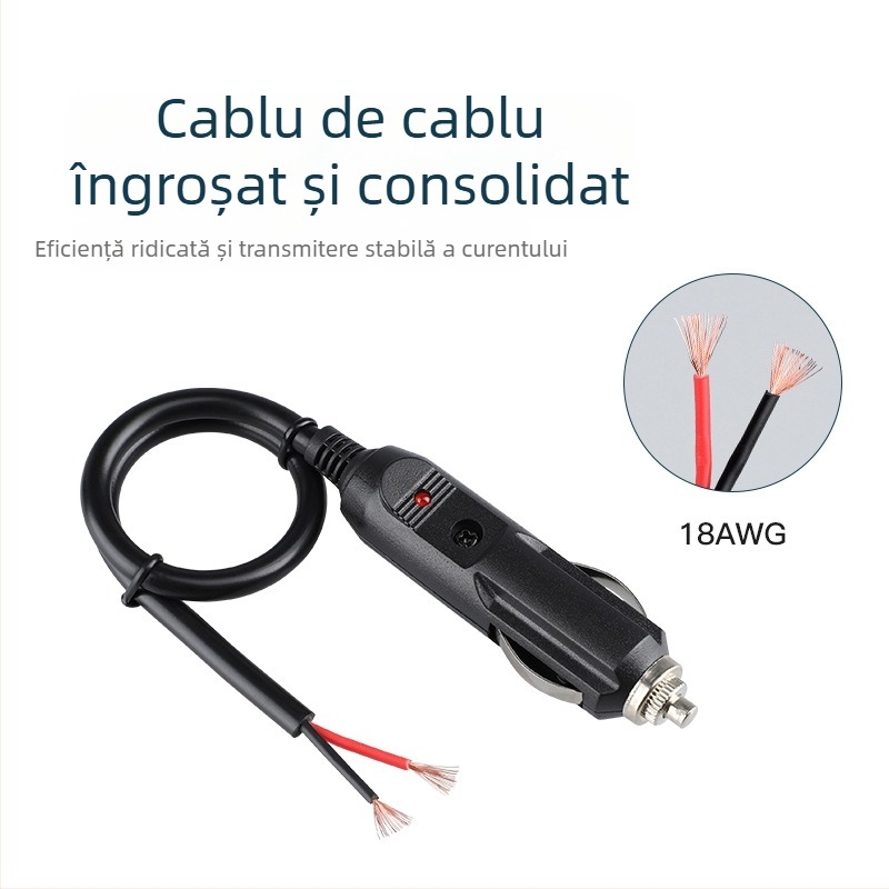 Youliang Cablu extensor pentru brichetă 12-24V, adaptor cu clemă crocodil, model DZ, ieșire 5V boost