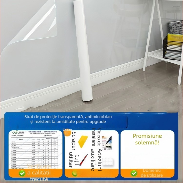 Pengyi PVC antistatice transparente film de protecție pentru pereți, autocolant de perete plat, stil modern minimalist