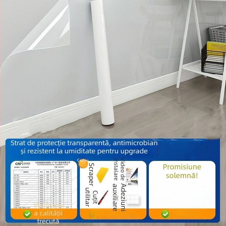 Pengyi PVC antistatice transparente film de protecție pentru pereți, autocolant de perete plat, stil modern minimalist