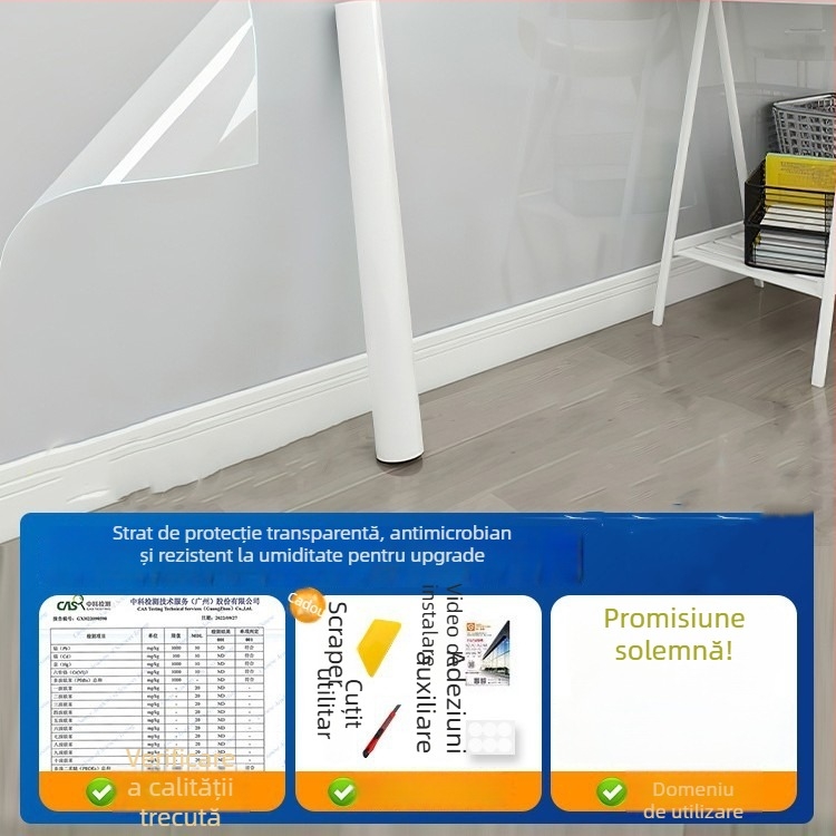 Pengyi PVC antistatice transparente film de protecție pentru pereți, autocolant de perete plat, stil modern minimalist