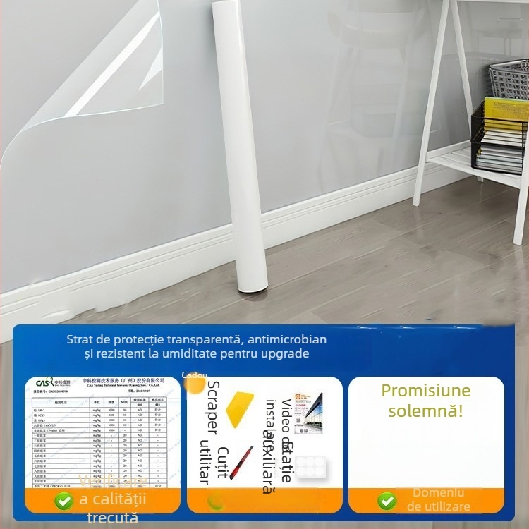 Pengyi PVC antistatice transparente film de protecție pentru pereți, autocolant de perete plat, stil modern minimalist