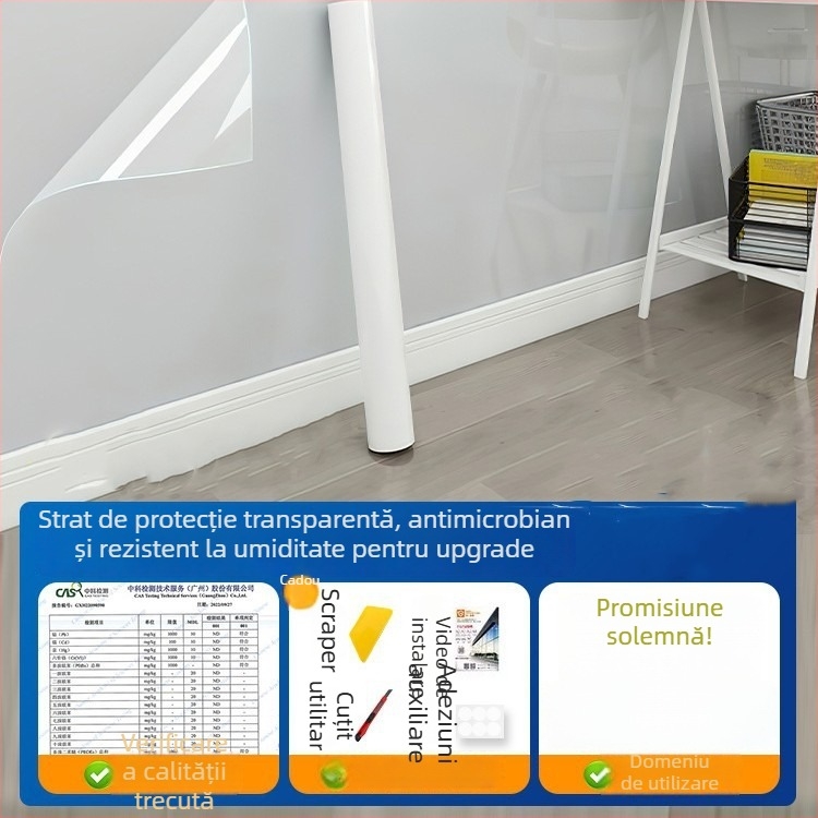 Pengyi PVC antistatice transparente film de protecție pentru pereți, autocolant de perete plat, stil modern minimalist