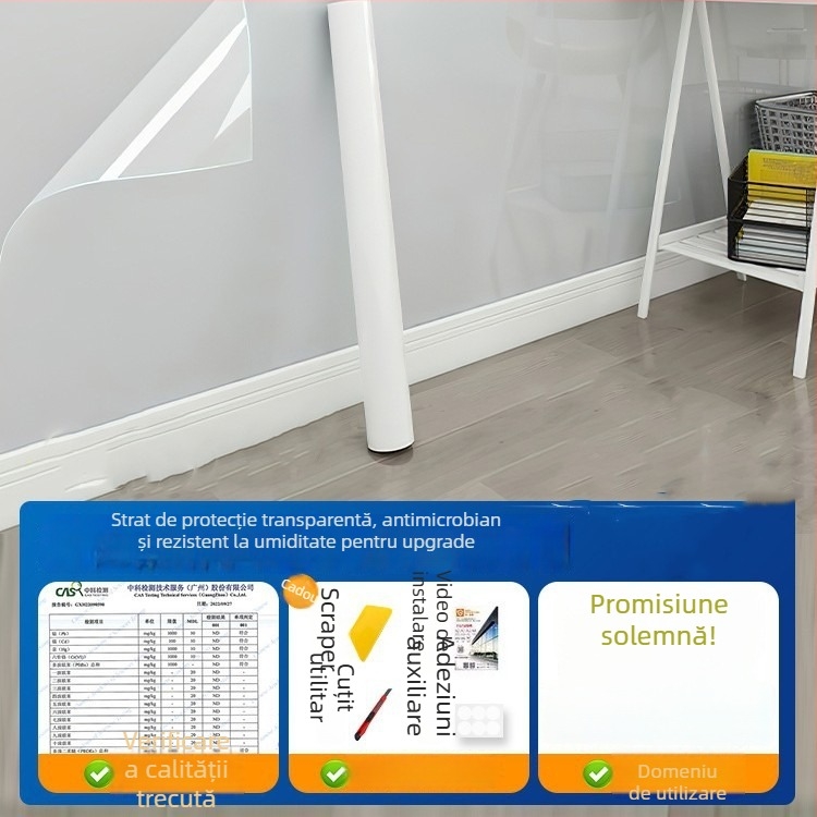 Pengyi PVC antistatice transparente film de protecție pentru pereți, autocolant de perete plat, stil modern minimalist