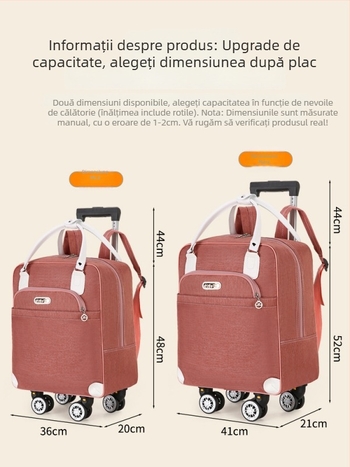 Geantă de voiaj cu mâner telescopic, 36-55L, material Oxford, impermeabilă și pliabilă, unisex, geantă de călătorie casual