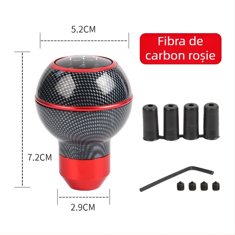 Mâner schimbător cu design în nuanțe de lemn, sferă rotundă, pentru transmisie manuală (Model: Wood grain ball gear head; Brand: Powerful manufacturer; OEM: Original factory)