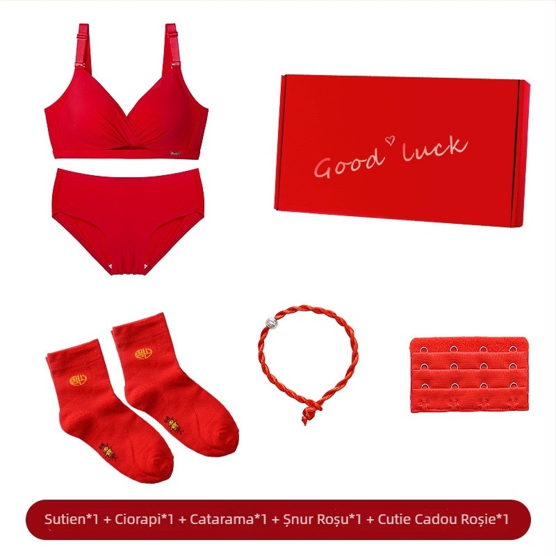 Set de sutiene cu dantelă brodată, cupă 3/4, fără arcuri metalice, cupă modelată cu partea superioară subțire și partea inferioară mai groasă, material principal nylon, căptușeală spandex, închidere la spate cu patru rânduri de cârlige