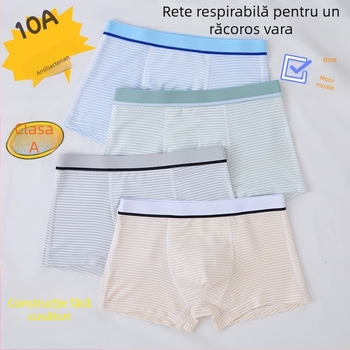 Guoyoubi boxeri din bumbac pentru copii, fără cusături în zona inghinală, antibacteriali 10a, respirabili, pentru copii 3–8 ani (100–140 cm), Iarnă 2024