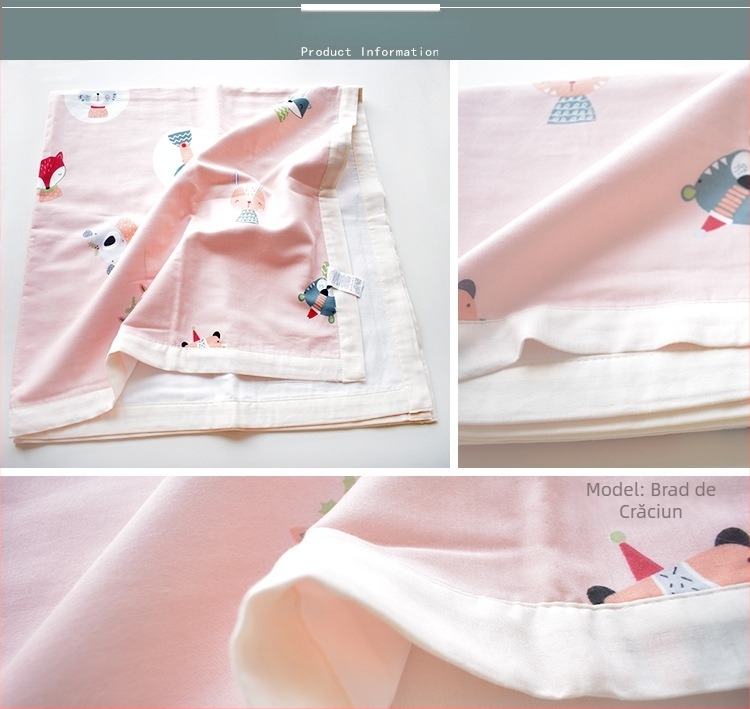 Prosop de înfășat pentru bebeluși — șase straturi de muselină din bumbac 100% — toate sezoanele, pentru nou-născuți