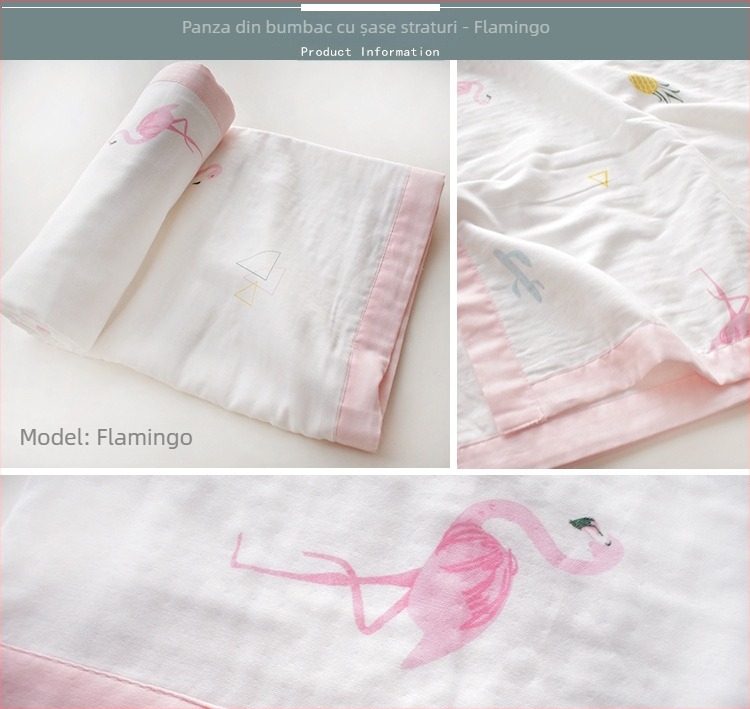 Prosop de înfășat pentru bebeluși — șase straturi de muselină din bumbac 100% — toate sezoanele, pentru nou-născuți