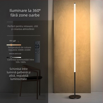 Lampa de podea – LED, 15–20W, sub 36V, abajur din fier, corp din PVC, stil nordic simplu