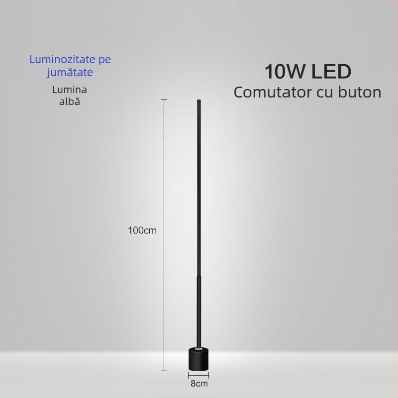 Lampa de podea – LED, 15–20W, sub 36V, abajur din fier, corp din PVC, stil nordic simplu