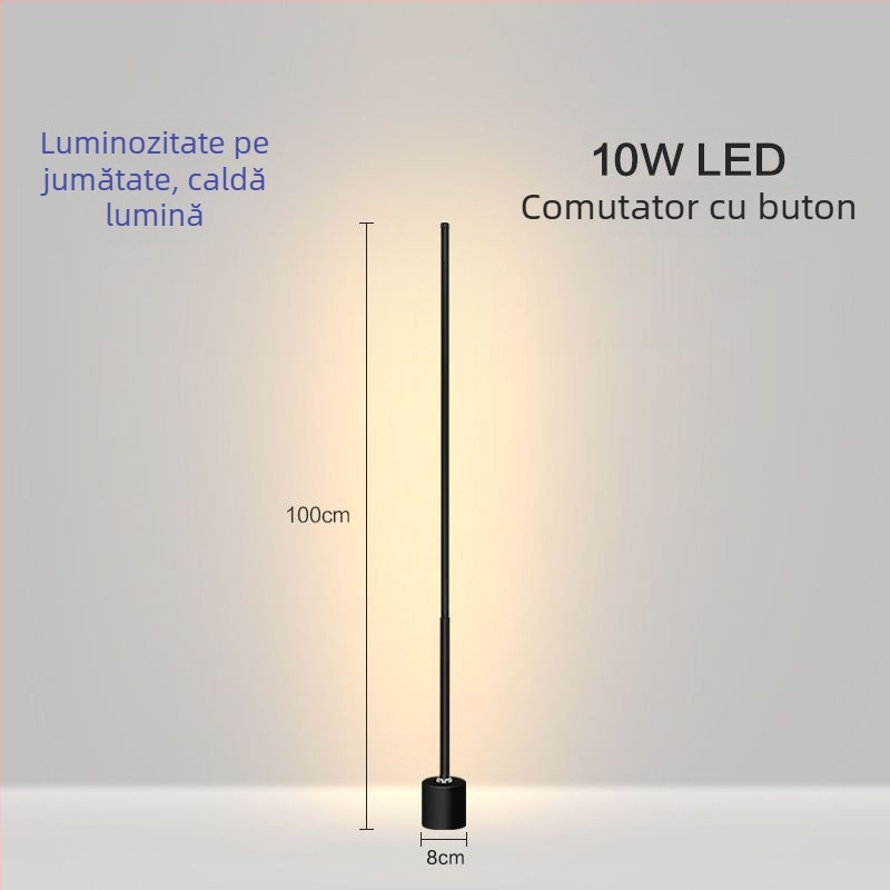 Lampa de podea – LED, 15–20W, sub 36V, abajur din fier, corp din PVC, stil nordic simplu