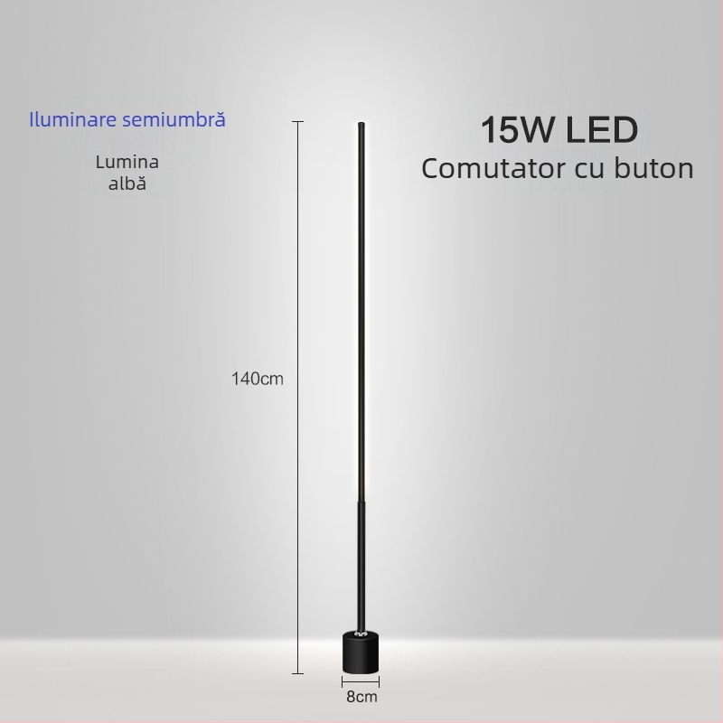 Lampa de podea – LED, 15–20W, sub 36V, abajur din fier, corp din PVC, stil nordic simplu