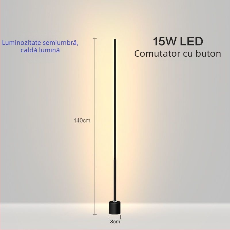 Lampa de podea – LED, 15–20W, sub 36V, abajur din fier, corp din PVC, stil nordic simplu