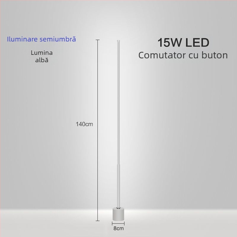 Lampa de podea – LED, 15–20W, sub 36V, abajur din fier, corp din PVC, stil nordic simplu