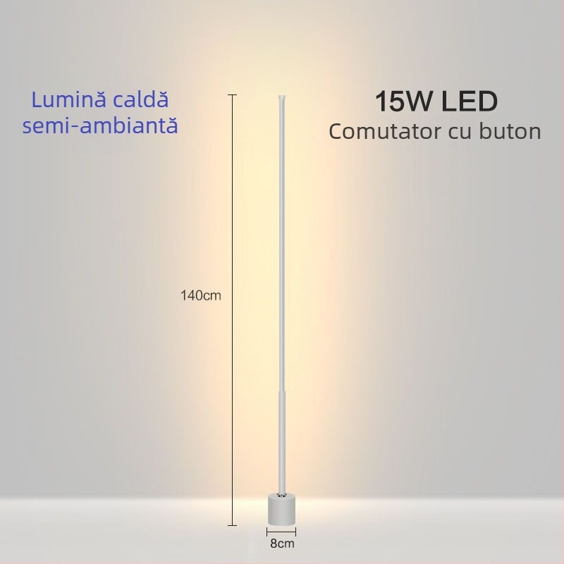 Lampa de podea – LED, 15–20W, sub 36V, abajur din fier, corp din PVC, stil nordic simplu