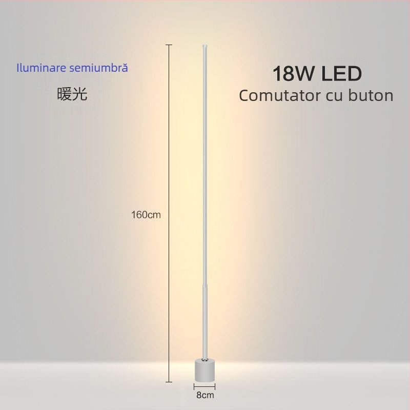 Lampa de podea – LED, 15–20W, sub 36V, abajur din fier, corp din PVC, stil nordic simplu