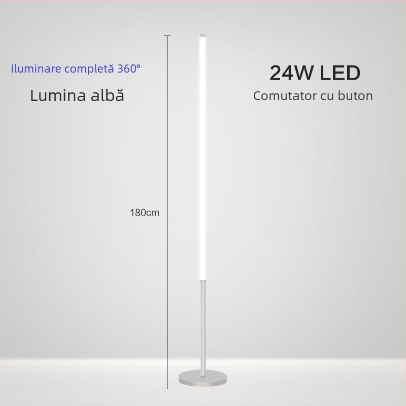 Lampa de podea – LED, 15–20W, sub 36V, abajur din fier, corp din PVC, stil nordic simplu