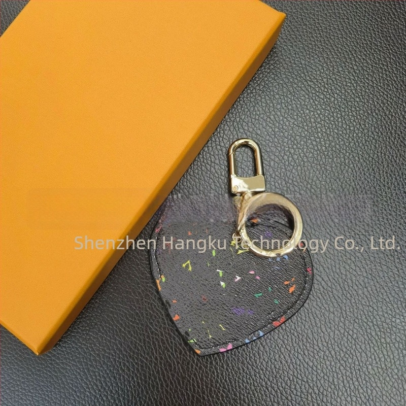 Breloc pentru chei din PU, inimă, cu pandantiv pentru geantă, stil lux lejer