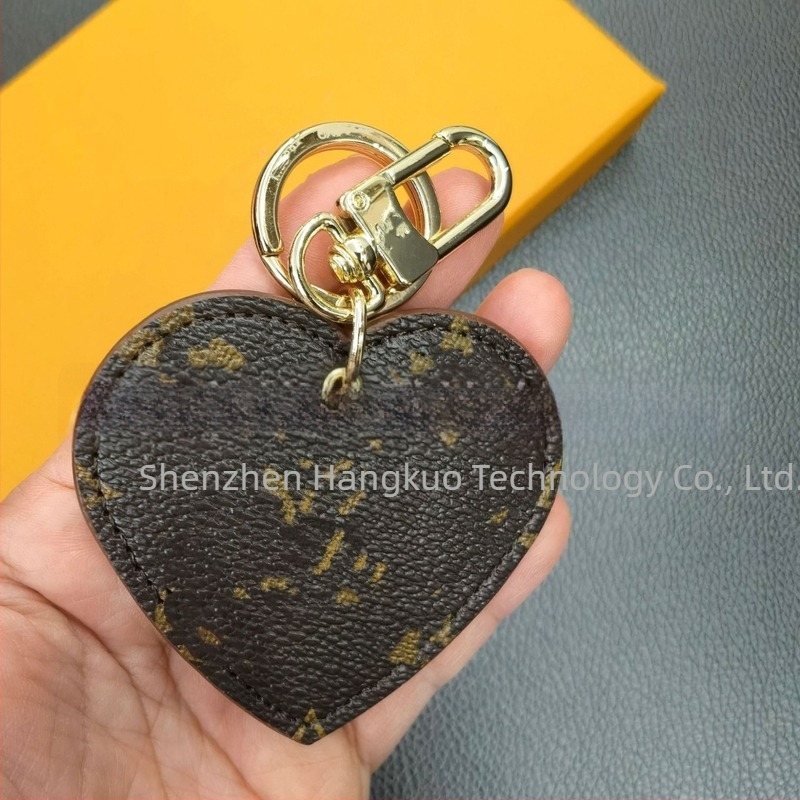 Breloc pentru chei din PU, inimă, cu pandantiv pentru geantă, stil lux lejer