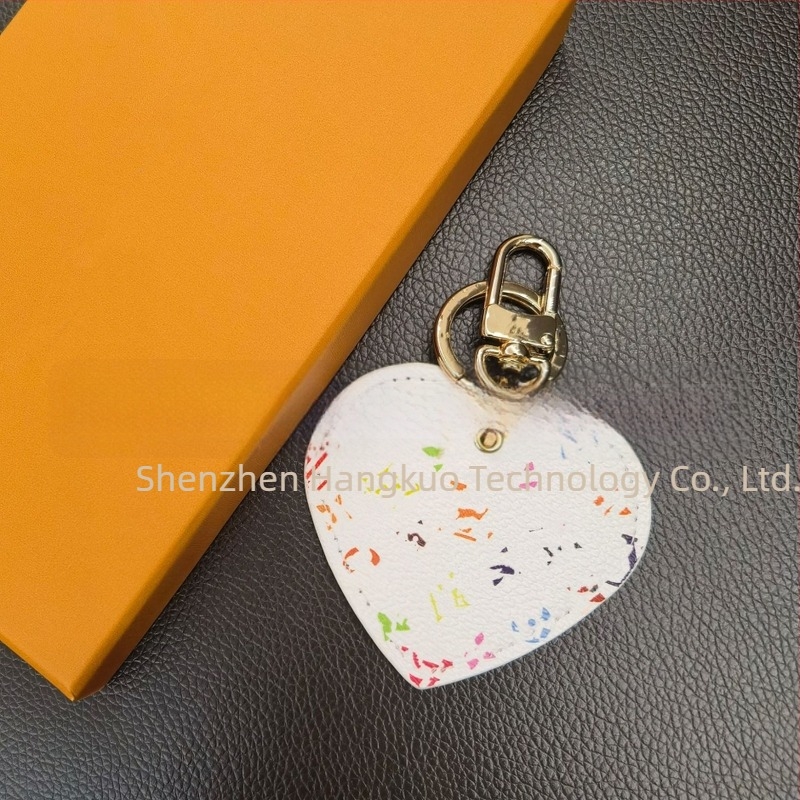 Breloc pentru chei din PU, inimă, cu pandantiv pentru geantă, stil lux lejer