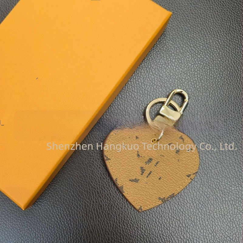 Breloc pentru chei din PU, inimă, cu pandantiv pentru geantă, stil lux lejer