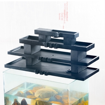 Ornament din piatră pentru acvariu — lucrat manual, suprafață glazurată și lustruită, stil chinezesc nou