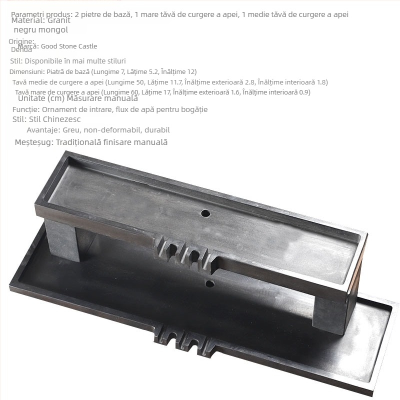 Ornament din piatră pentru acvariu — lucrat manual, suprafață glazurată și lustruită, stil chinezesc nou