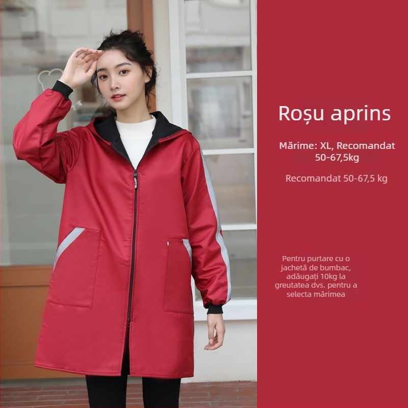 Șorț de bucătărie cu mâneci – anti-murdărie, stil minimalist modern.