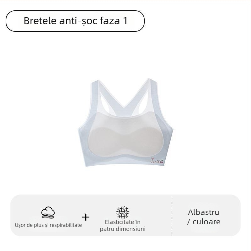 Sutien sport pentru fete în perioada de dezvoltare – Primul stadiu, pentru copii peste 8 ani, peste 140 cm înălțime, toate sezoanele, nailon și fibră acrilică