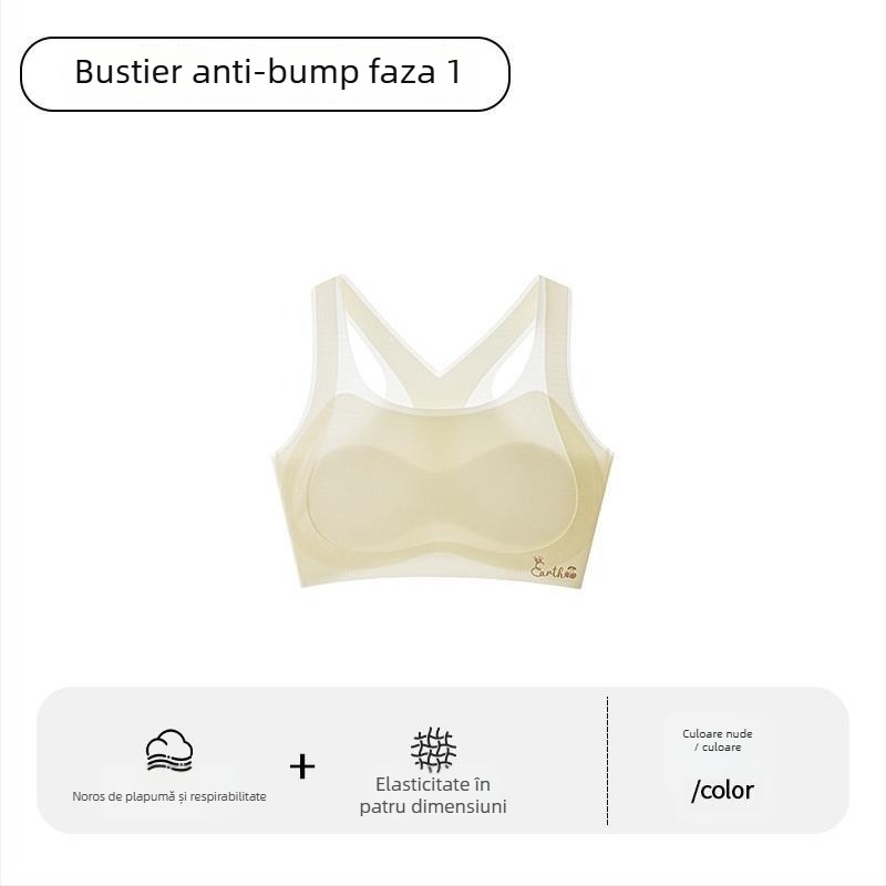 Sutien sport pentru fete în perioada de dezvoltare – Primul stadiu, pentru copii peste 8 ani, peste 140 cm înălțime, toate sezoanele, nailon și fibră acrilică