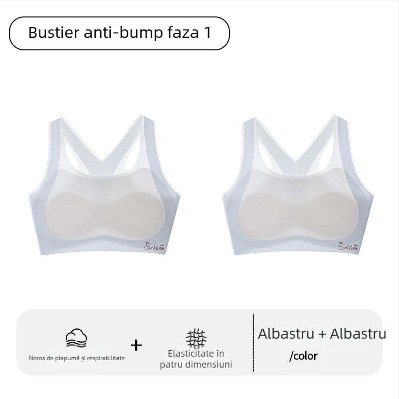 Sutien sport pentru fete în perioada de dezvoltare – Primul stadiu, pentru copii peste 8 ani, peste 140 cm înălțime, toate sezoanele, nailon și fibră acrilică