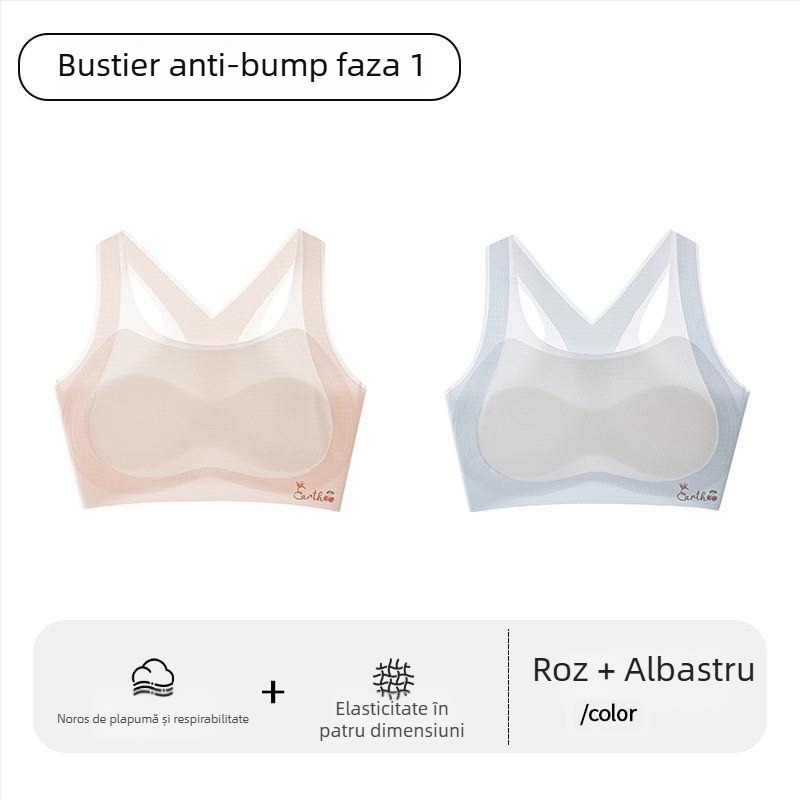 Sutien sport pentru fete în perioada de dezvoltare – Primul stadiu, pentru copii peste 8 ani, peste 140 cm înălțime, toate sezoanele, nailon și fibră acrilică