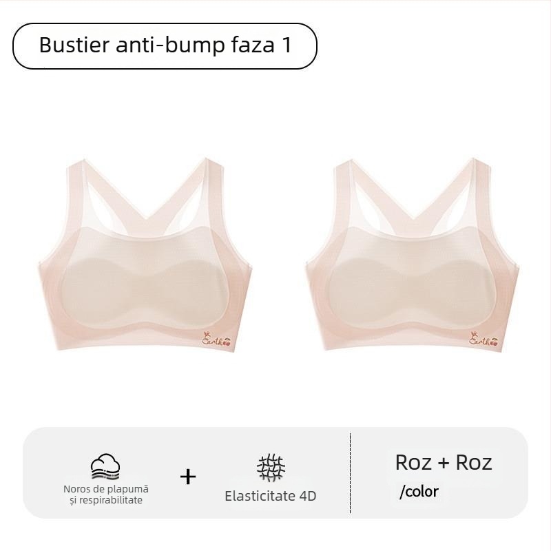 Sutien sport pentru fete în perioada de dezvoltare – Primul stadiu, pentru copii peste 8 ani, peste 140 cm înălțime, toate sezoanele, nailon și fibră acrilică