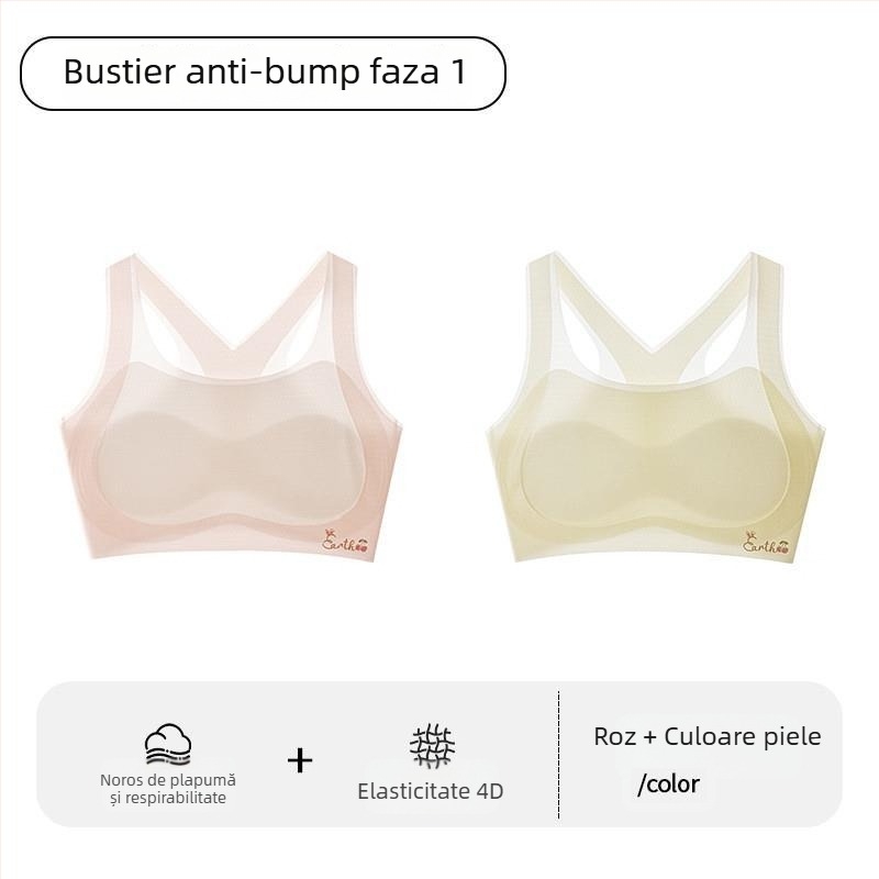 Sutien sport pentru fete în perioada de dezvoltare – Primul stadiu, pentru copii peste 8 ani, peste 140 cm înălțime, toate sezoanele, nailon și fibră acrilică