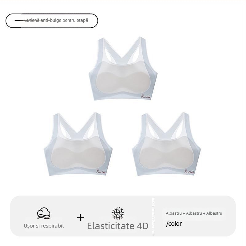 Sutien sport pentru fete în perioada de dezvoltare – Primul stadiu, pentru copii peste 8 ani, peste 140 cm înălțime, toate sezoanele, nailon și fibră acrilică