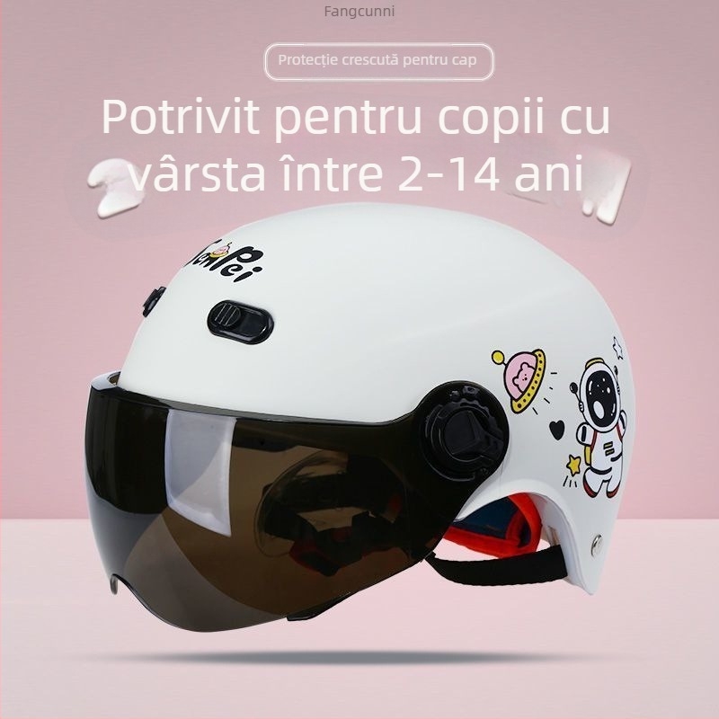 Cască pentru copii, stil rally — vară, protecție solară, certificare TCO99