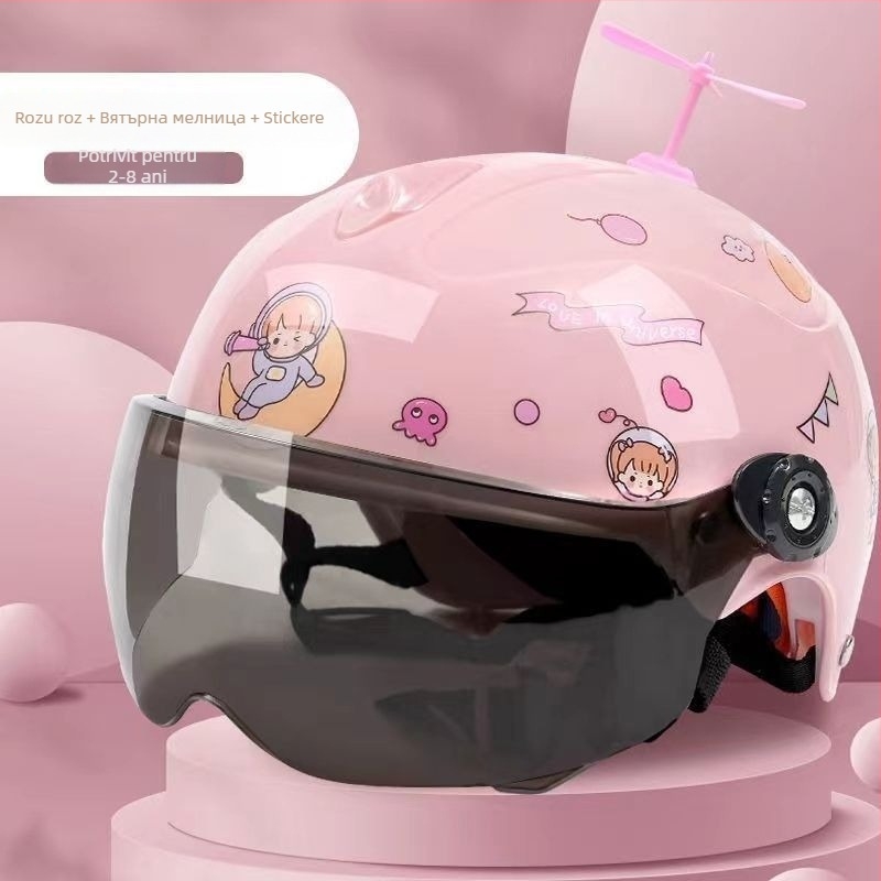 Cască pentru copii, stil rally — vară, protecție solară, certificare TCO99