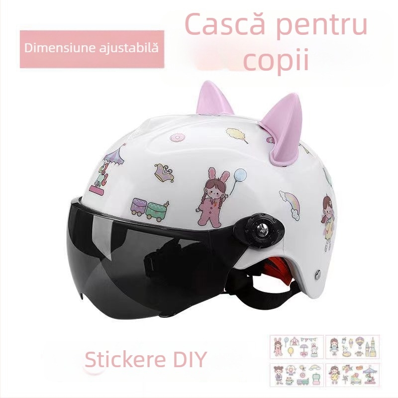 Cască pentru copii, stil rally — vară, protecție solară, certificare TCO99