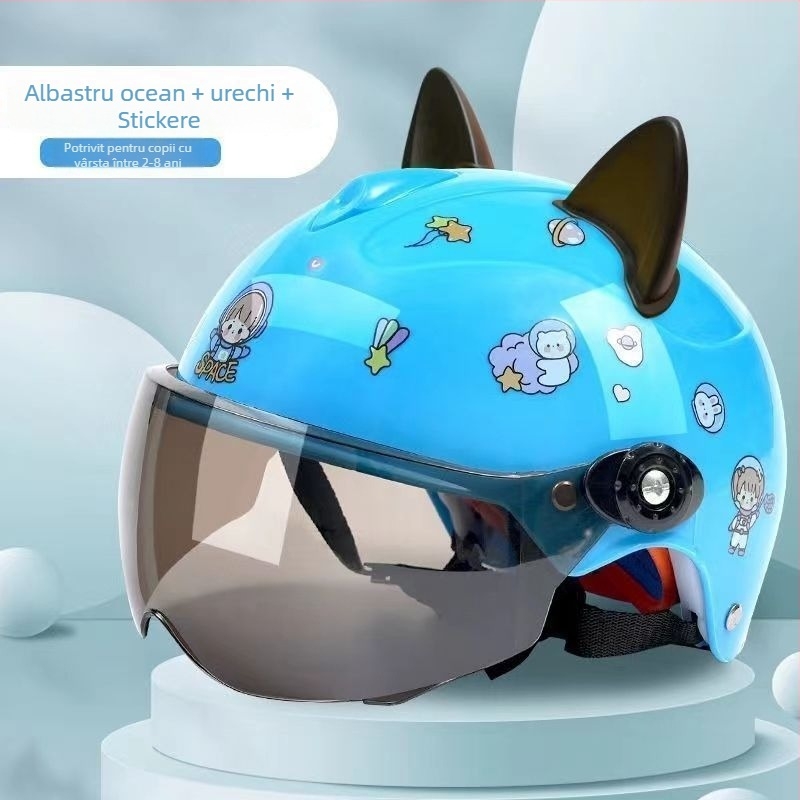 Cască pentru copii, stil rally — vară, protecție solară, certificare TCO99