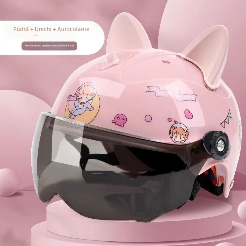 Cască pentru copii, stil rally — vară, protecție solară, certificare TCO99