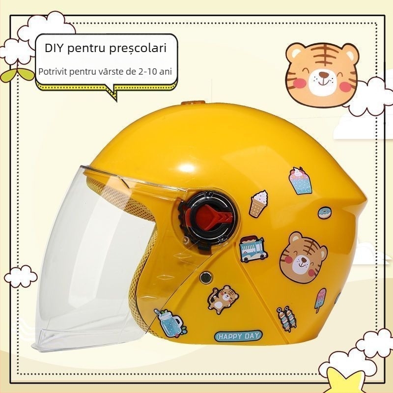 Cască pentru copii, stil rally — vară, protecție solară, certificare TCO99