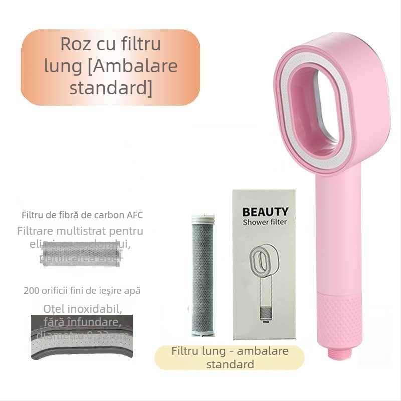 ARTIQUA Duș de mână cu filtru din carbon activ, fibre de carbon pentru eliminarea clorului, purificarea apei, duș tip ploaie