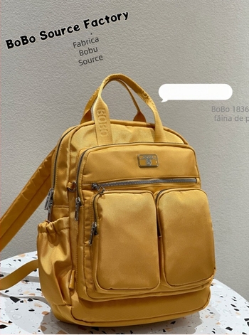 Rucsac de damă casual urban: ușor, din Oxford; căptușeală nylon; impermeabil; buzunar pentru laptop; mai multe buzunare.