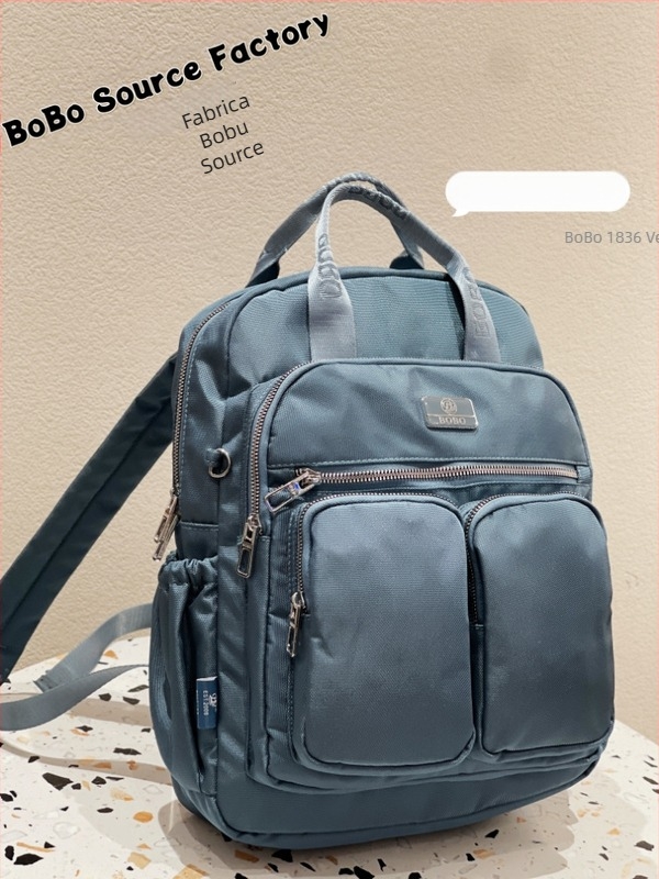 Rucsac de damă casual urban: ușor, din Oxford; căptușeală nylon; impermeabil; buzunar pentru laptop; mai multe buzunare.