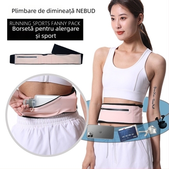 Geantă de talie sport, impermeabilă, Lycra, căptușită cu poliester, pentru activități în aer liber