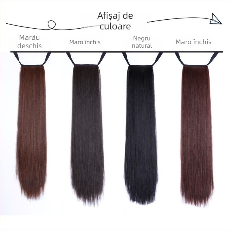Perucă cu coadă - fascicule de păr, model Guifuya Horse Tail, sârmă de înaltă temperatură, mecanism, pentru femei