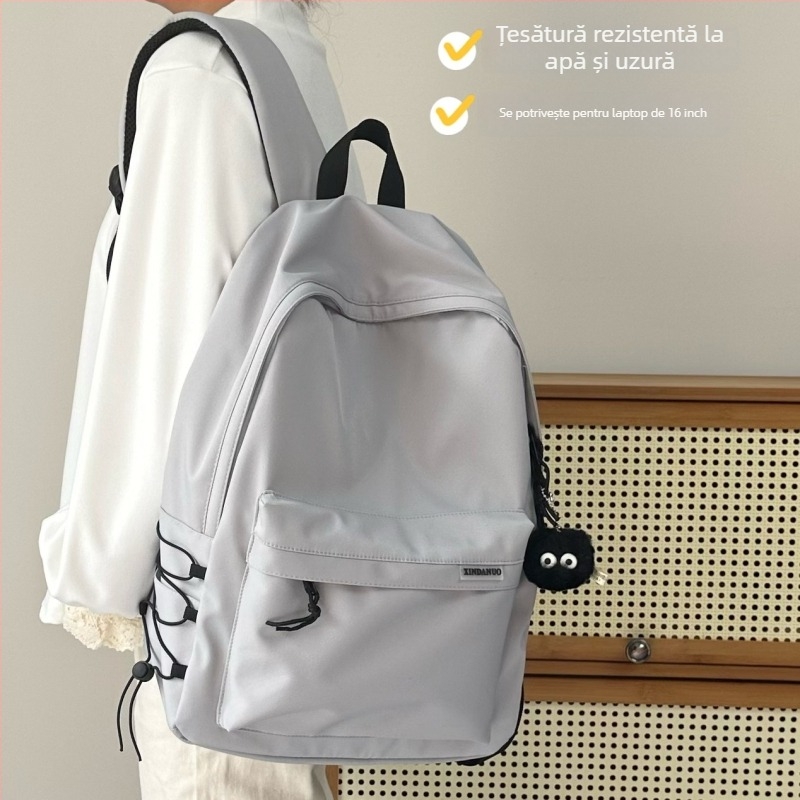 Rucsac Școlar cu Capacitate Mare, Nailon, Respirabil și Rezistent la Apă, Bretele cu Pernă de Aer, Design Urban Minimalist