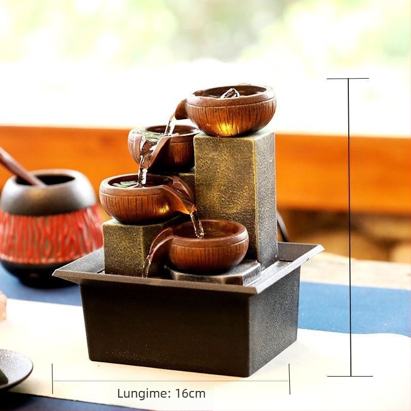 Fântână decorativă de birou - Rășină - Stil simplu și modern